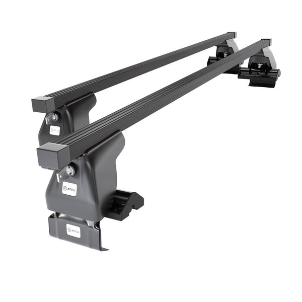 Suporte de tejadilho compatível com Audi A6 C5 Avant (1998-2004) - bagageiro preto - mala de teto - rack de barras - sem elementos de montagem - Aço