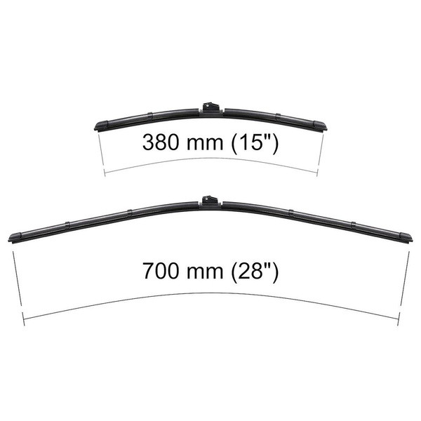 Escovas limpa-vidros para pára-brisas para Ford Tourneo Courier Van (04.2014-....) - planas