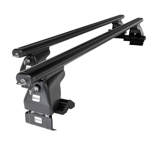 Suporte de tejadilho compatível com Audi A6 C6 Limousine (2004-2010) - bagageiro preto - mala de teto - rack de barras - sem elementos de montagem - Alumínio