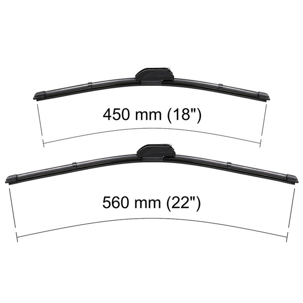 Escovas limpa-vidros para pára-brisas para Mazda CX-3 SUV (02.2015-2021) - planas