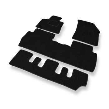 Tapetes de feltro para carros Peugeot 5008 (7-lugares) (2017-2024) - Tapetes para carros preta