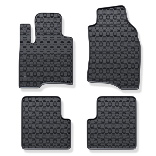 Tapetes de borracha para automóveis Fiat Panda III Hatchback (2012-....) - preto - 4 pcs.