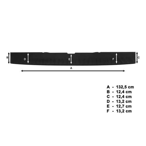 Proteção para o para-choque traseiro compatível com Mercedes-Benz Classe V W447 Van (2014-....)