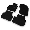 Tapetes de veludo para carros Peugeot 4007 SUV (2007-2012) - Tapetes para carros preta
