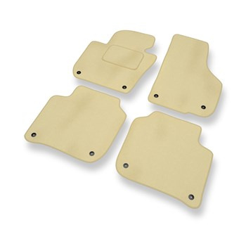 Tapetes de veludo para carros Skoda Superb II (2008-2015) - Tapetes para carros bege