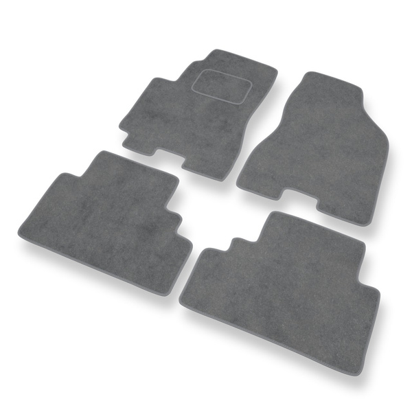 Tapetes de veludo para carros Hyundai Tucson I SUV (2004-2010) - Tapetes para carros cinza