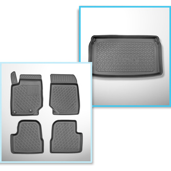 Conjunto de tapetes de bagageira e tapetes de carro feitos sob medida para Opel 
