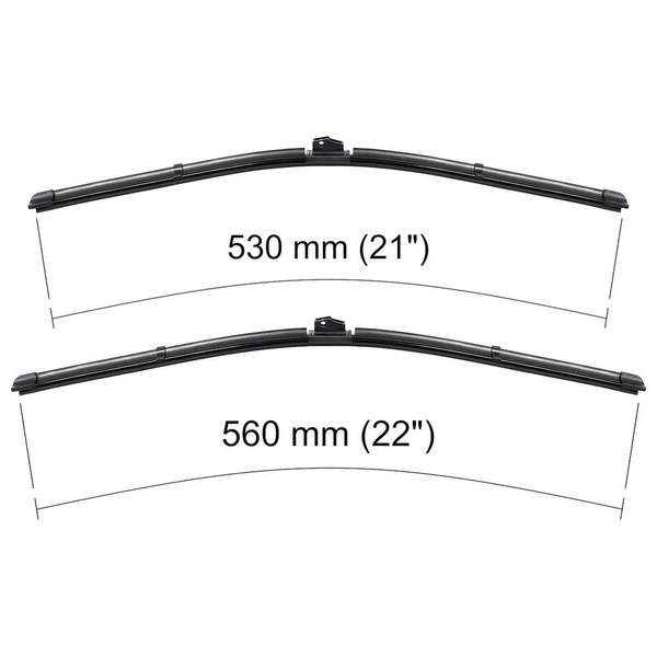 Escovas limpa-vidros para pára-brisas para Audi TT 8J Coupé, Roadster (07.2006-08.2015) - planas