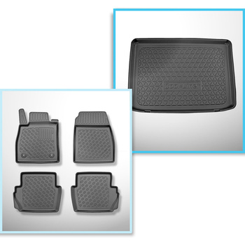 Conjunto de tapetes de bagageira e tapetes de carro feitos sob medida para Ford 