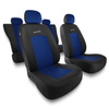 Capas de carro universais para Alfa Romeo 166 I, II, III (1998-2007) - azul