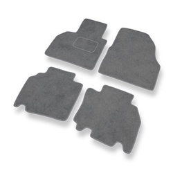 Tapetes de veludo para carros Renault Kangoo II Van (2012-2021) - Tapetes para carros cinza