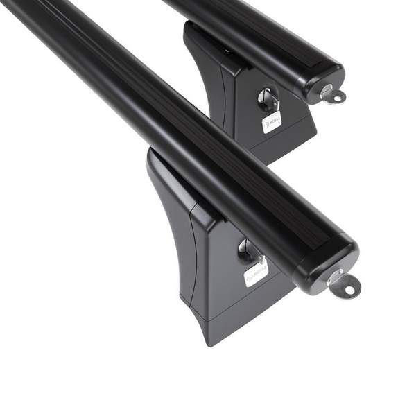 Suporte de tejadilho compatível com Opel Meriva A Minivan (2003-2009) - bagageiro preto - mala de teto - rack de barras - pontos de montagem - Alumínio