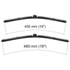 Escovas limpa-vidros para pára-brisas para Mini Hatch R56 Hatchback (04.2012-11.2013) - planas