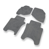 Tapetes de veludo para carros Honda Jazz II Hatchback (2002-2008) - Tapetes para carros cinza