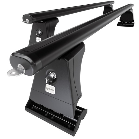Suporte de tejadilho compatível com Subaru Legacy BL mk IV Combo (2003-2008) - bagageiro preto - mala de teto - rack de barras - pontos de montagem - Alumínio