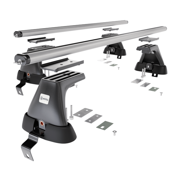 Suporte de tejadilho compatível com Skoda Superb III Liftback (2015-2024) - bagageiro prata - mala de teto - rack de barras - sem elementos de montagem - Alumínio