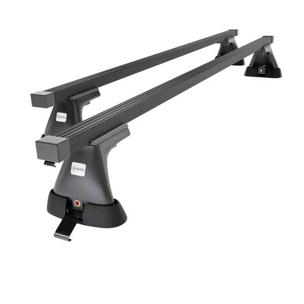 Suporte de tejadilho compatível com Peugeot Partner mk I Van (2003-2010) - bagageiro preto - mala de teto - rack de barras - pontos de montagem - Aço