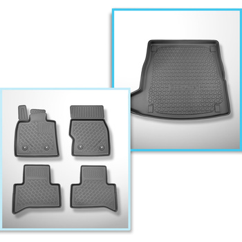 Conjunto de tapetes de bagageira e tapetes de carro feitos sob medida para Alfa 