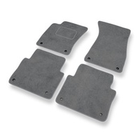 Tapetes de veludo para carros Audi A8 II D3 (versão longa) (2002-2010) - Tapetes para carros cinza