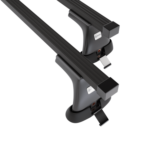 Suporte de tejadilho compatível com Toyota Hiace Van (2007-2012) - bagageiro preto - mala de teto - rack de barras - pontos de montagem - Aço