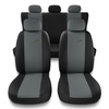 Capas de carro universais para Nissan Micra K11, K12, K13, K14 (1992-2019) - cinza claro