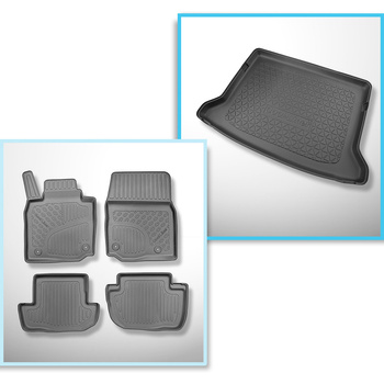 Conjunto de tapetes de bagageira e tapetes de carro feitos sob medida para Mazda