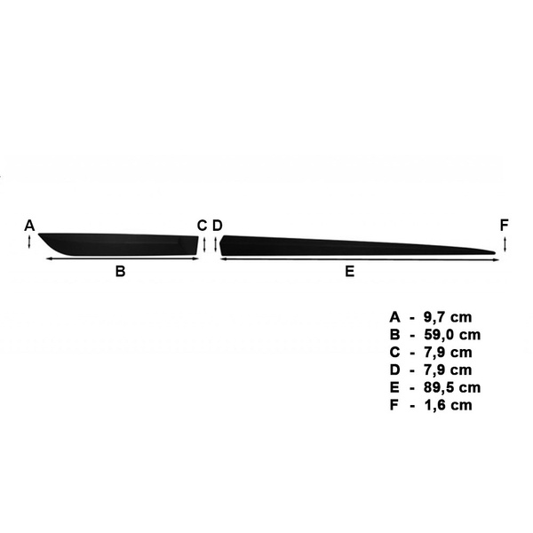 Fitas laterais compatíveis com Nissan Pulsar Hatchback (2014-2018)