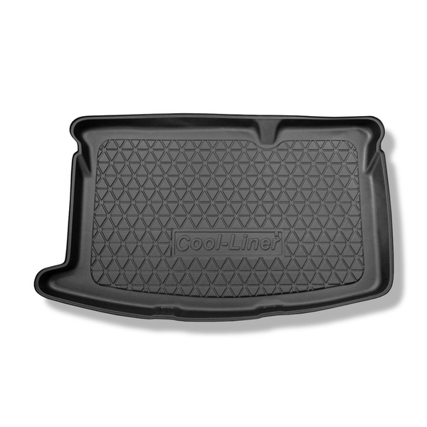 Tapete para a bagageira projetado para Mazda 2 II DE Hatchback (09.2007-01.2015) - com roda sobressalente provisória ou conjunto de reparação