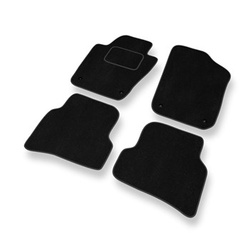 Tapetes de veludo para carros Seat Ibiza IV Hatchback, SportCoupé, Sportstourer (2008-2017) - Tapetes para carros preta