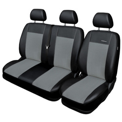 Conjunto de capas para bancos de carro Renault Trafic III Van (2014-....) 9 lugares (assentos bipartidos) - cinza