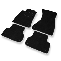 Tapetes de veludo para carros Audi A4 B9 (2015-2024) - Tapetes para carros preta