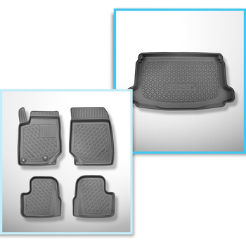 Conjunto de tapetes de bagageira e tapetes de carro feitos sob medida para Jeep 