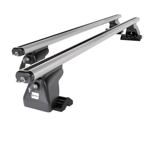 Suporte de tejadilho compatível com Toyota ProAce II Van (2016-....) - bagageiro prata - mala de teto - rack de barras - pontos de montagem - Alumínio