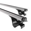 Suporte de tejadilho compatível com Toyota Corolla E19 mk XII Touring Sports (2018-....) - bagageiro prata - mala de teto - rack de barras - barras integradas - Alumínio