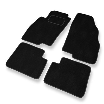 Tapetes de veludo para carros Fiat Grande Punto (2005-2012) - Tapetes para carros preta