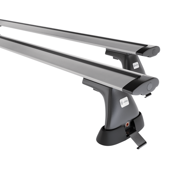 Suporte de tejadilho compatível com Toyota Hiace Van (2007-2012) - bagageiro prata - mala de teto - rack de barras - pontos de montagem - Alumínio