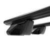 Suporte de tejadilho compatível com Hyundai Getz Cross Hatchback (2006-2011) - bagageiro preto - mala de teto - rack de barras - barras - Alumínio