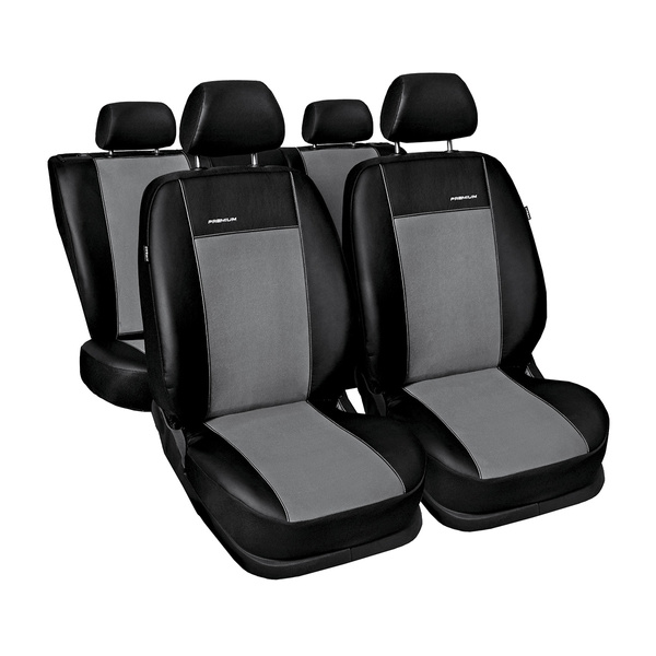Conjunto de capas para bancos de carro Opel Corsa E Hatchback (2014-2019) segunda fileira - banco inteiro - cinza
