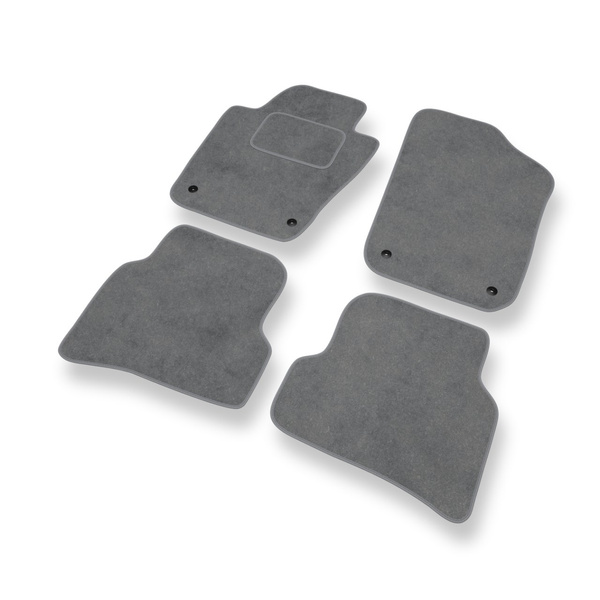Tapetes de veludo para carros Seat Ibiza IV Hatchback, SportCoupé, Sportstourer (2008-2017) - Tapetes para carros cinza