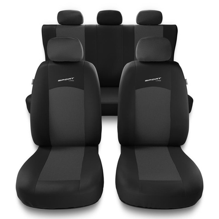 Capas de carro universais para Dacia Dokker (2012-2019) - cinza escuro