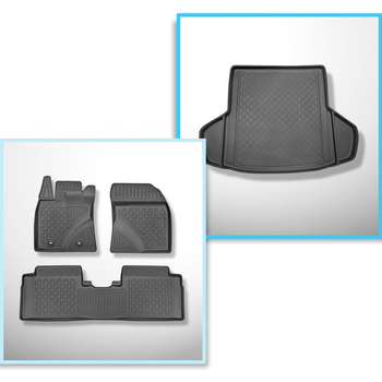 Conjunto de tapetes de bagageira e tapetes de carro feitos sob medida para Toyot