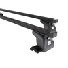 Suporte de tejadilho compatível com Opel Vivaro A Vagão (2001-2006) - bagageiro preto - mala de teto - rack de barras - pontos de montagem - Aço