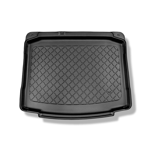 Tapete para a bagageira projetado para Skoda Karoq SUV (11.2017-....) - parte inferior do porta-malas; com roda sobressalente provisória ou conjunto de reparação; sem base multifuncional