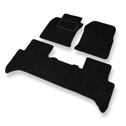 Tapetes de veludo para carros Toyota Land Cruiser J120 SUV (2002-2009) - Tapetes para carros preta