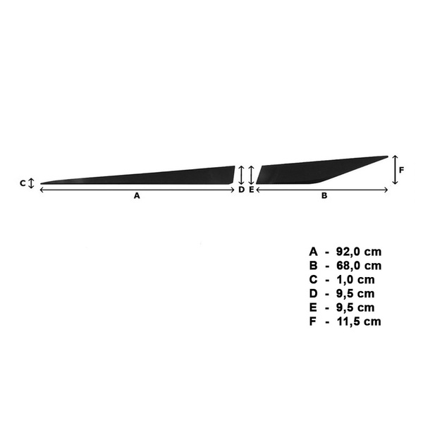 Fitas laterais compatíveis com Lexus NX SUV (2014-....)