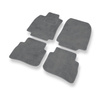 Tapetes de veludo para carros Nissan Tiida I C11 Hatchback, Sedan (2004-2012) - Tapetes para carros cinza