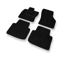 Tapetes de veludo para carros Skoda Superb III (2015-....) - Tapetes para carros preta