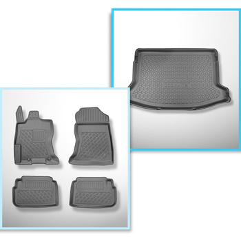 Conjunto de tapetes de bagageira e tapetes de carro feitos sob medida para Subar