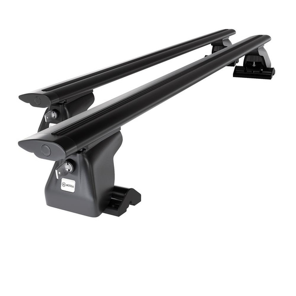 Suporte de tejadilho compatível com Nissan Primastar Van (2007-2014) - bagageiro preto - mala de teto - rack de barras - pontos de montagem - Alumínio