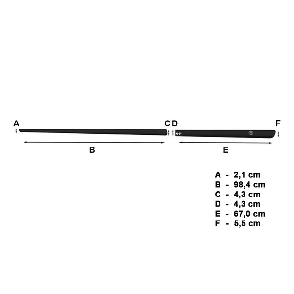 Fitas laterais compatíveis com Honda Accord Tourer (2008-2015) - (comprimento dos protetores: 984mm; 670mm)